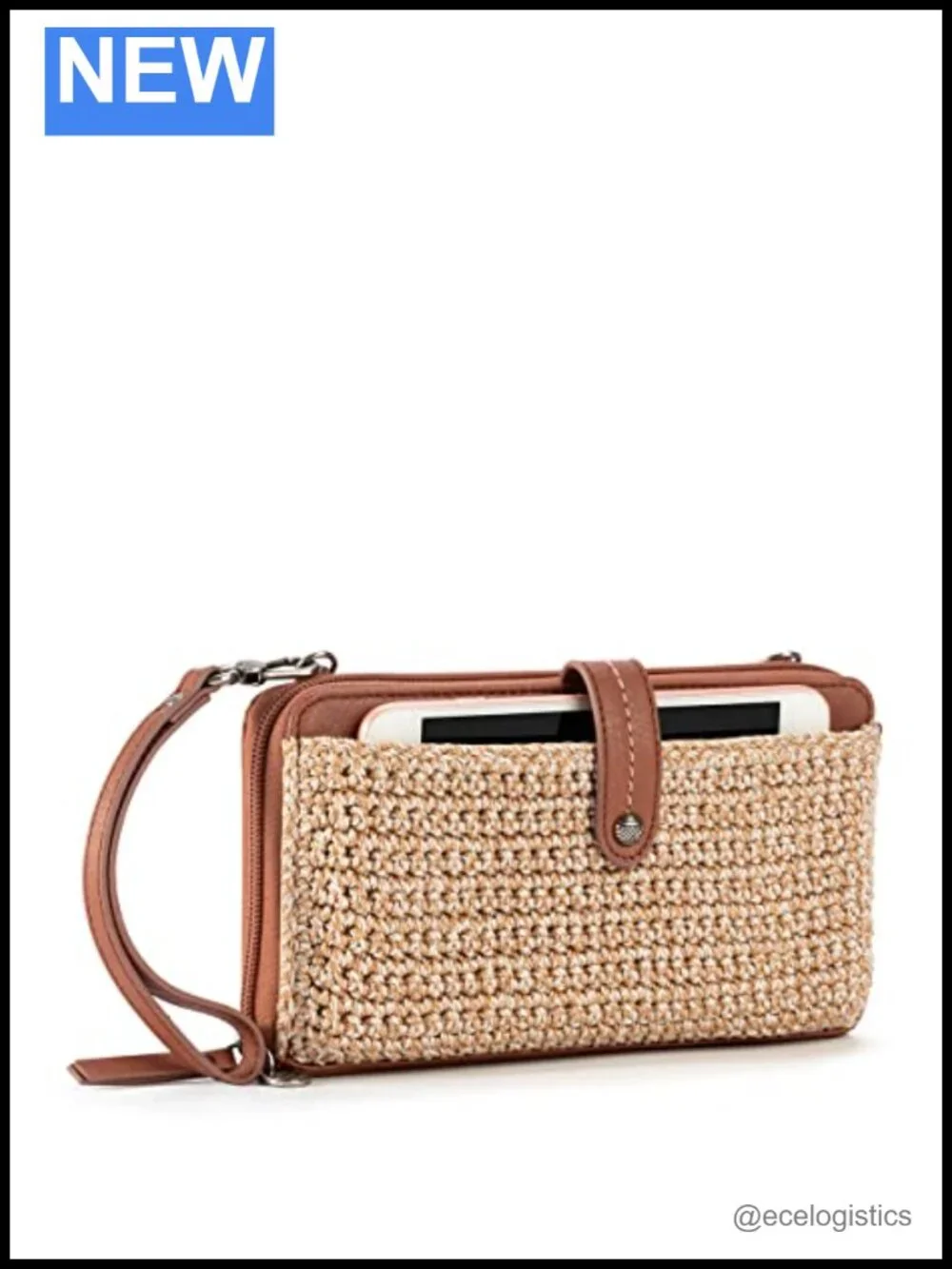 The Sak Crochet Hobo Bag & Smartphone Crossbody Set - Faux Leather Vegan